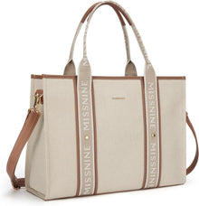 Canvas-Laptoptasche 15,6 Zoll Braun - Aktentasche