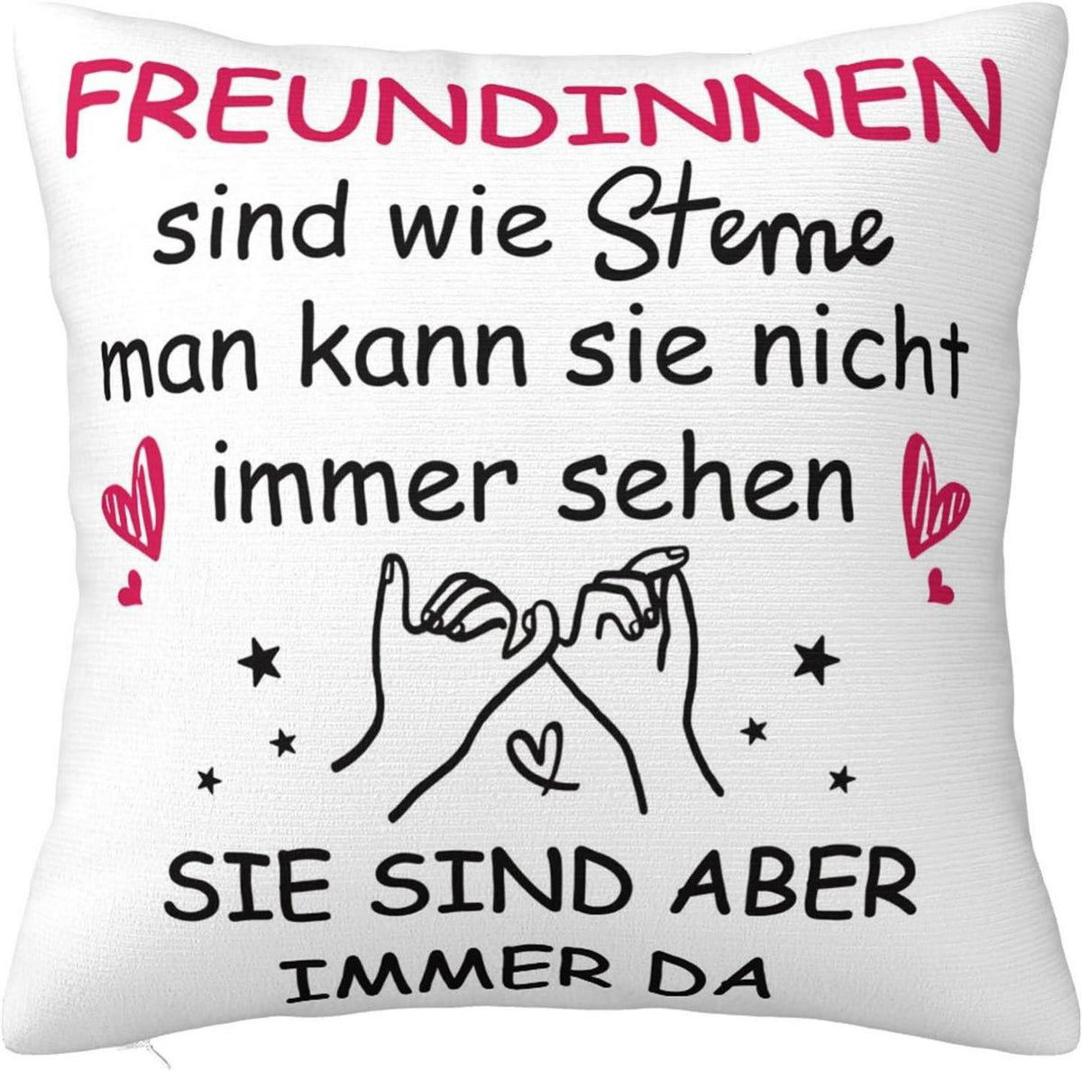 Geschenk für Freundin Kissenbezug 45x45cm Sternenmotiv