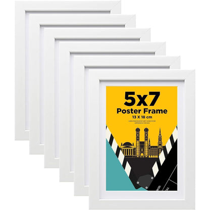 Egofine Bilderrahmen 13x18 cm Weiß 6er-Set mit Echtglas