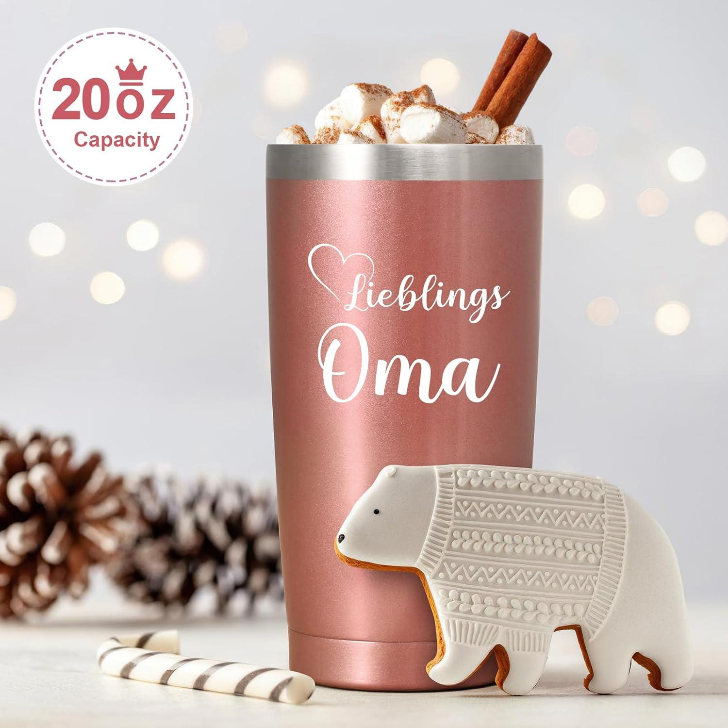 Livole Oma Geschenkideen 600ml Isolierter Kaffeebecher
