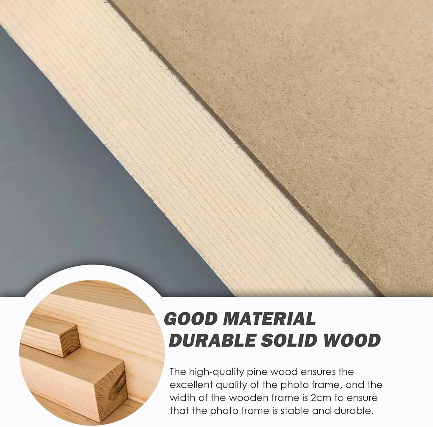 30x40 cm Schwarzer Holz Bilderrahmen für A4 Druck im Schlafzimmer und Wohnzimmer