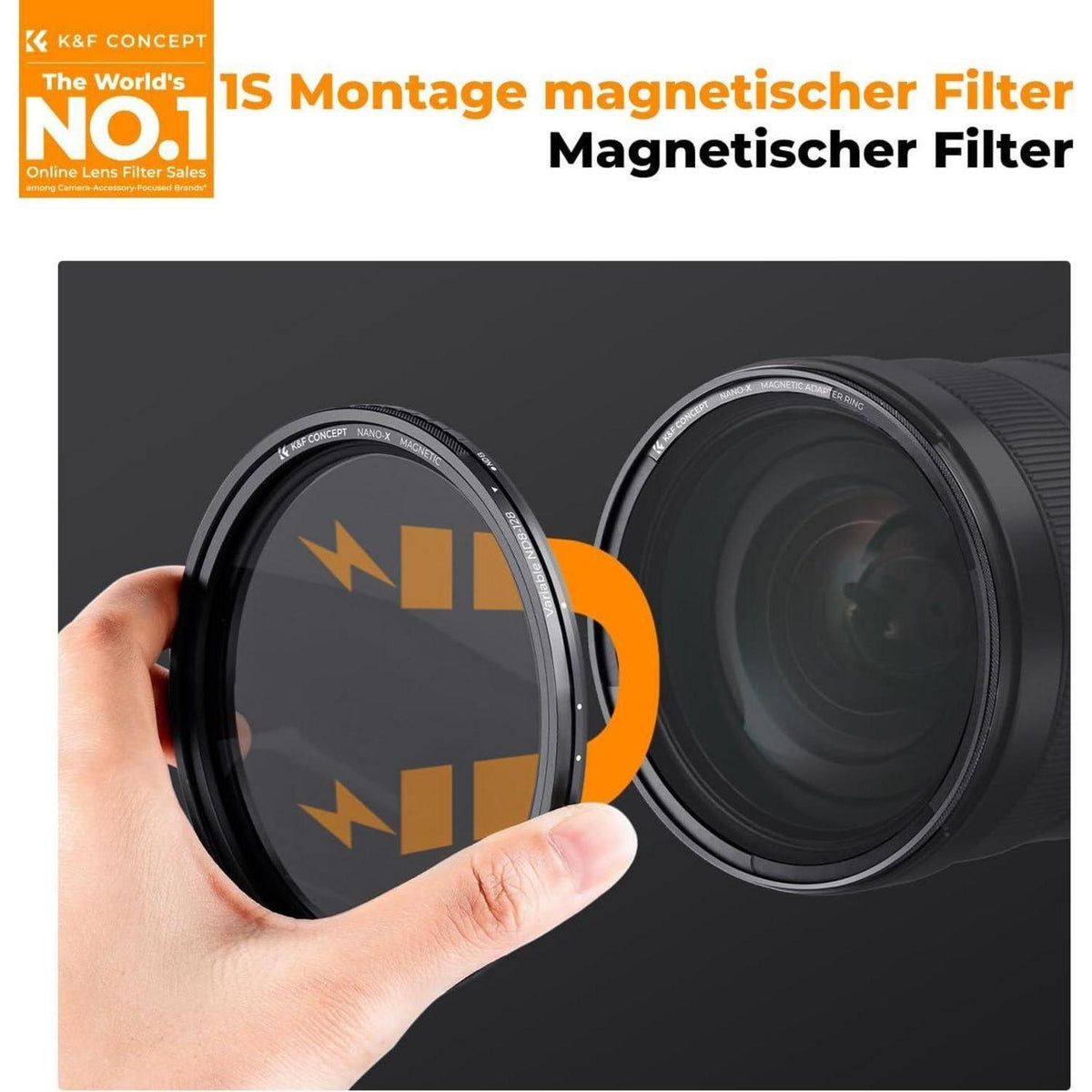 Magnetischer Variabler Graufilter ND8-128 (3-7 Stop) 82mm