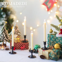 Romadedi Kleiner Kerzenständer Schwarz - 12er Set Metall