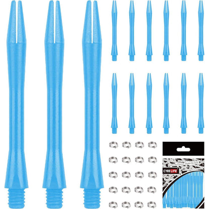 CyeeLife 15pcs Dart Shafts mit 20 O-Rings Blau