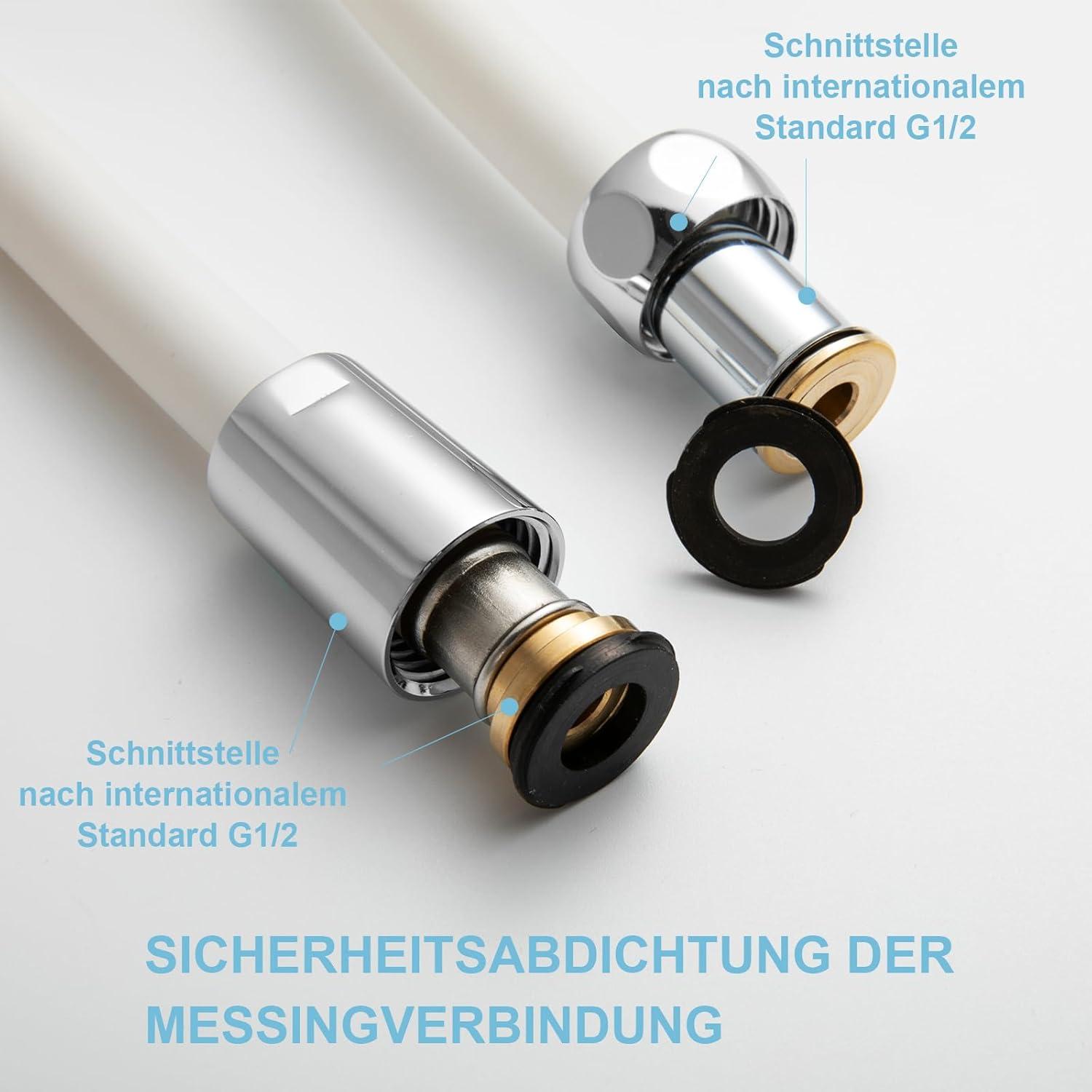 Duschschlauch 1,5m PVC Universal Brauseschlauch für Badarmaturen