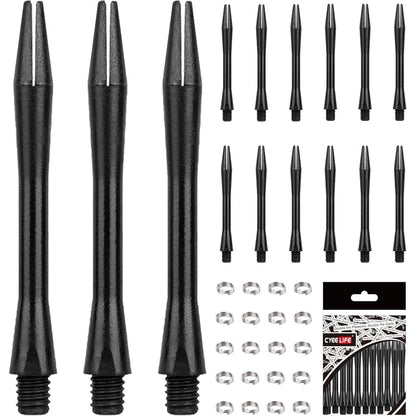 Dart-Schäfte CyeeLife Schwarz 15 Stück 2BA-Gewinde