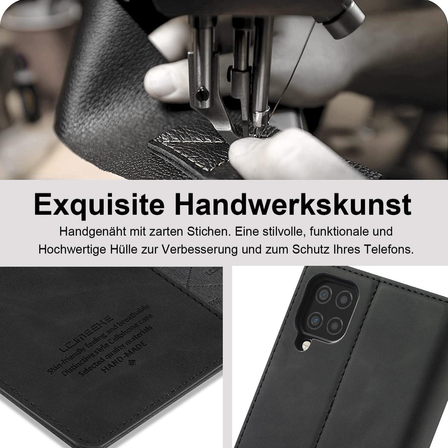 Samsung Galaxy A12 M12 Hülle Leder Wallet Case Schutzhülle