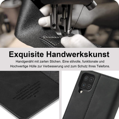 Samsung Galaxy A12 M12 Hülle Leder Wallet Case Schutzhülle