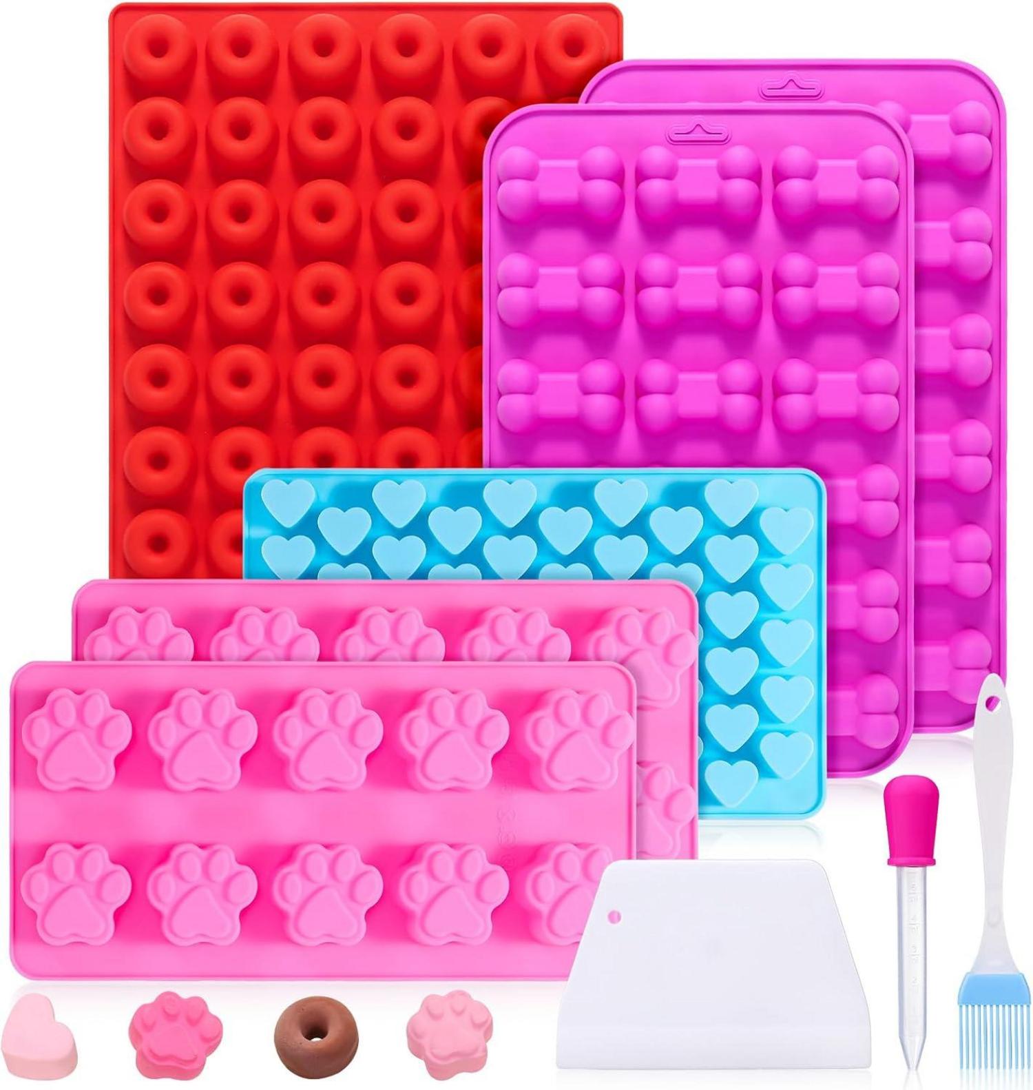 Backmatte Silikon Hundeleckerlies Set Backform für Schokolade Kekse