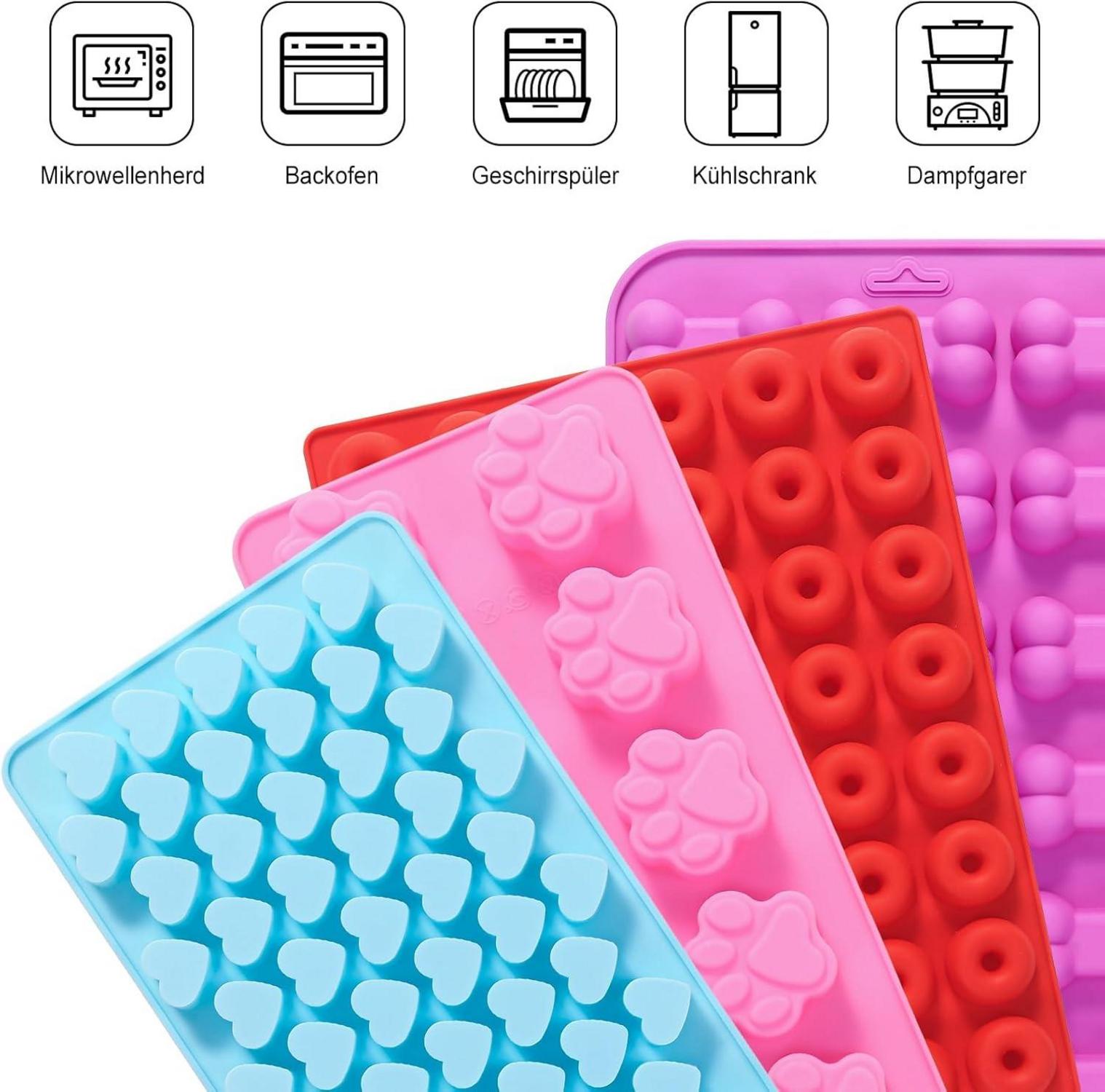 Livdouyu Silikon Backmatte Hundeleckerlies Set 9-teilig