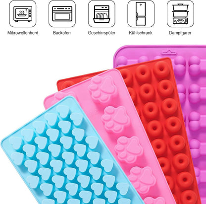 Livdouyu Silikon Backmatte Hundeleckerlies Set 9-teilig