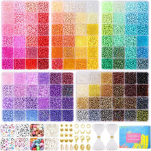 DIY Perlen Set für Mädchen Kinder Basteln Armbänder Charms 4mm 120