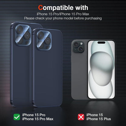 iPhone 15 Pro Max Kamera Panzer Schutzfolie 3er Pack 9H