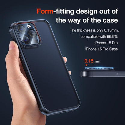 3er Set Kameraschutz Panzer Folie iPhone 15 Pro Max Kratzfest Klar