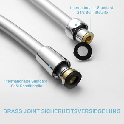 Brauseschlauch PVC 1,2m Universal Hochdruck Ersatz Badarmaturen