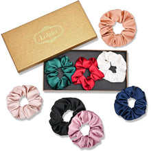 Lolalet Seide Scrunchies Haargummis für Damen 8 Stück 8