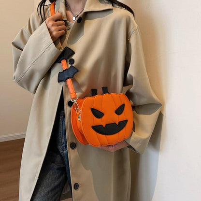 Halloween Kürbis Handtasche Gothic Umhängetasche Teufel Crossbody Neuheit