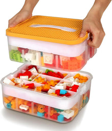 Transparente Stapelbare Aufbewahrungsbox für Lego Bausteine Kleinteile