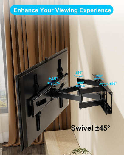 TV Wandhalterung schwenkbar neigbar für 37-75 Zoll Fernseher bis 50kg