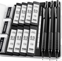 Druckbleistift-Set mit 480 Metallminen, 3 Radiergummis