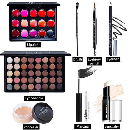 Make-up Set Damen – Komplett Schminkset für Gesicht, Augen & Lippen