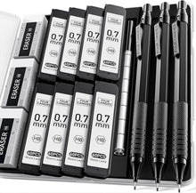 Druckbleistift-Set mit 480 St. HB-Minen, Radiergummis und