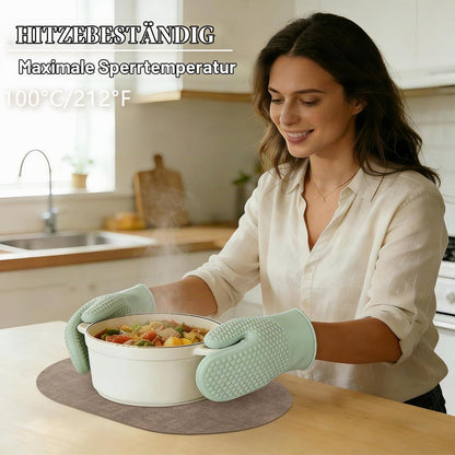 Platzsets Oval Braun 4er Set – Abwaschbar & Hitzebeständig
