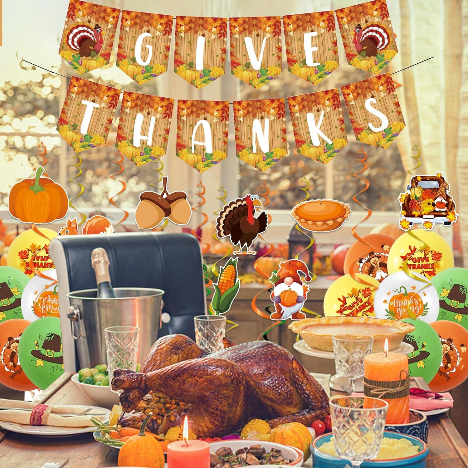 Thanksgiving Dekorationen Herbst Tischdeko Festlichkeiten