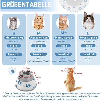 Supet Halskrause Katze Einstellbarer Weich Kragen Cone für