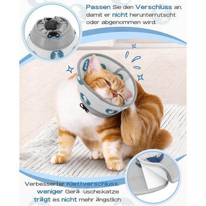Supet Halskrause Katze Einstellbarer Weich Kragen Cone für
