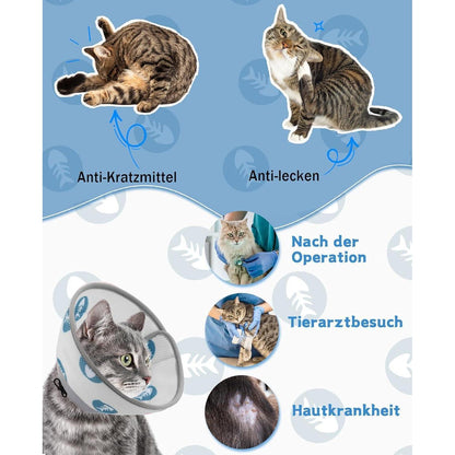 Supet Halskrause Katze Einstellbarer Weich Kragen Cone für