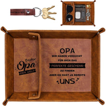 Schale Tablett Geschenke für Opa Weihnachten in Lederoptik