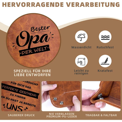 Lederschale Tablett Geschenke für Opa Weihnachten