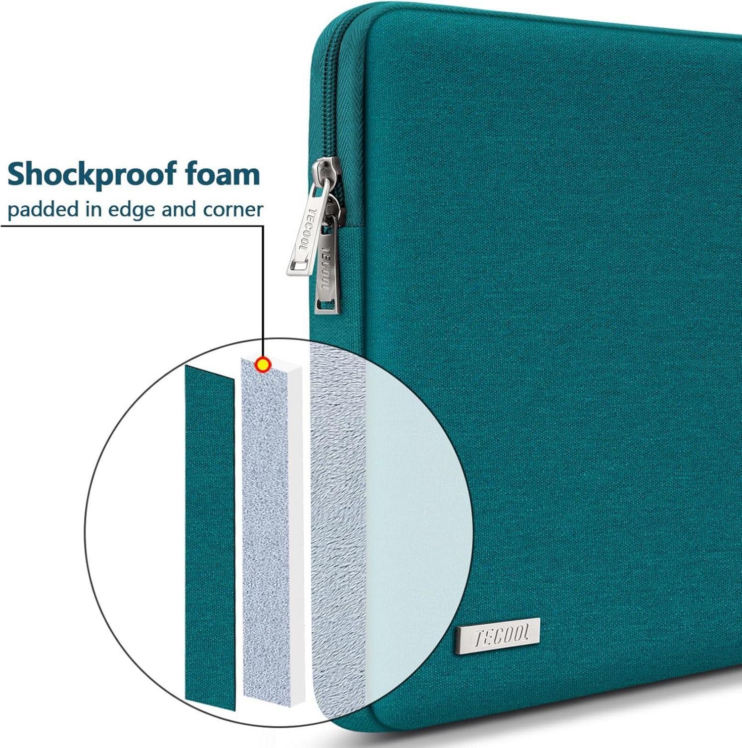 Laptophülle 12,3-13 Zoll für MacBook Air Pro Surface Pro, Laptoptasche Schutzhülle, Deep Teal