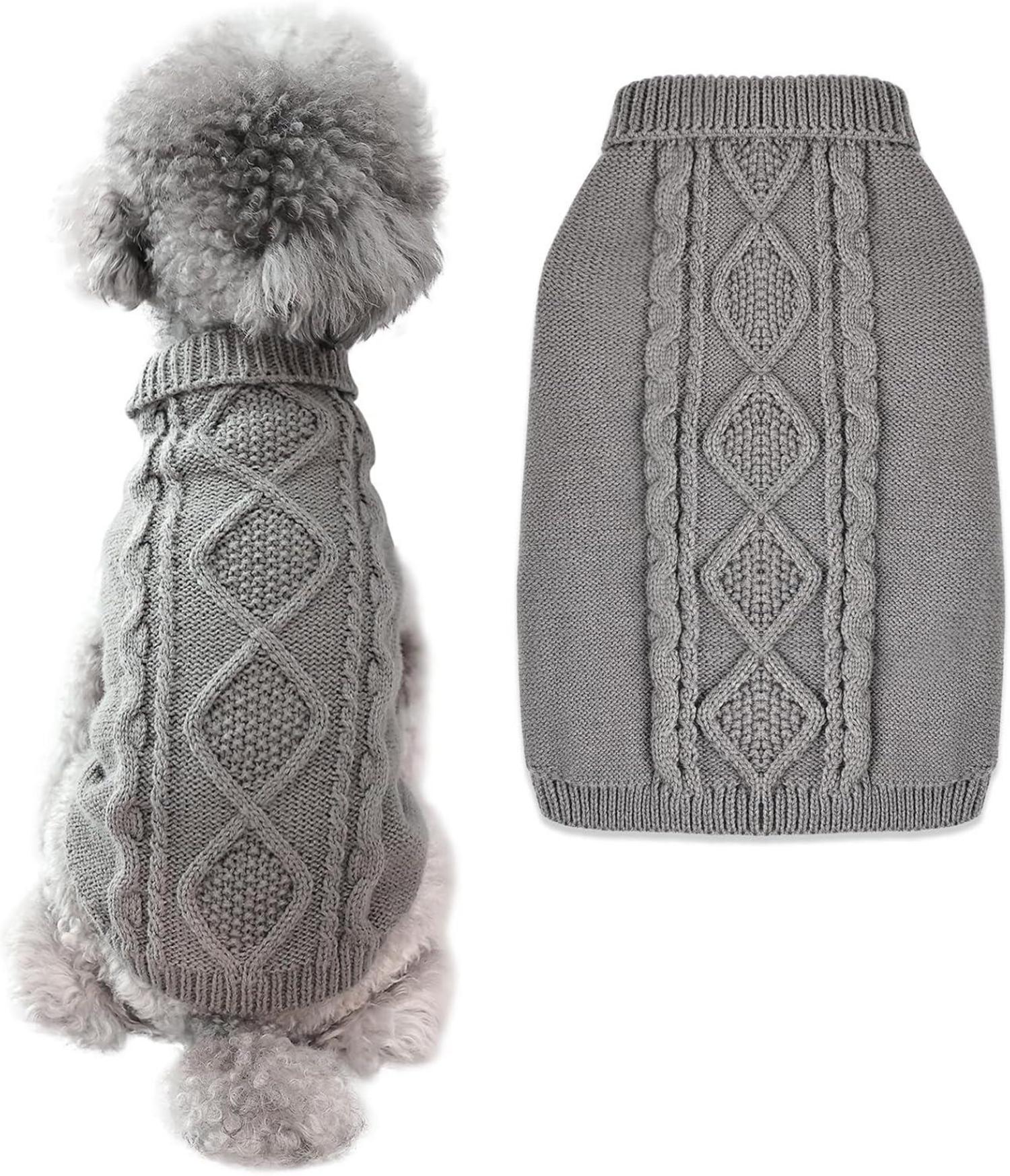 Hundepullover Winter Warmer Rollkragen Strickpullover Hundepulli