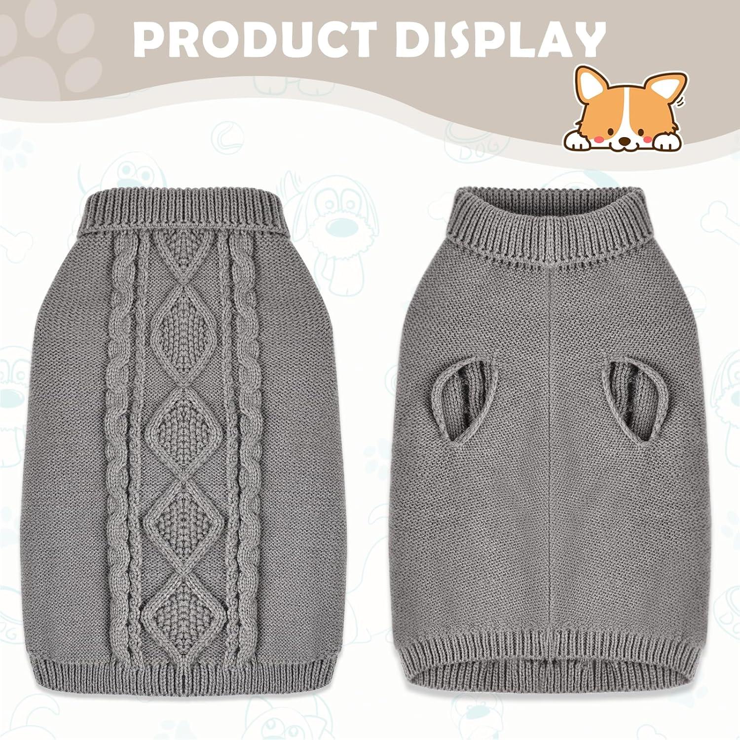 Hundepullover Winter Warmer Rollkragen Strickpullover Kleine