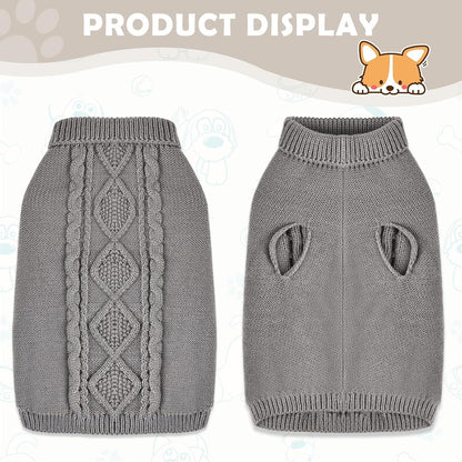 Hundepullover Winter Warmer Rollkragen Strickpullover Kleine
