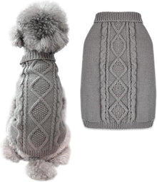 Hundepullover Winter Warmer Strickpullover Rollkragen Katzen X-Large