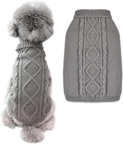 Hundepullover Winter Warmer Strickpullover Rollkragen Katzen X-Large
