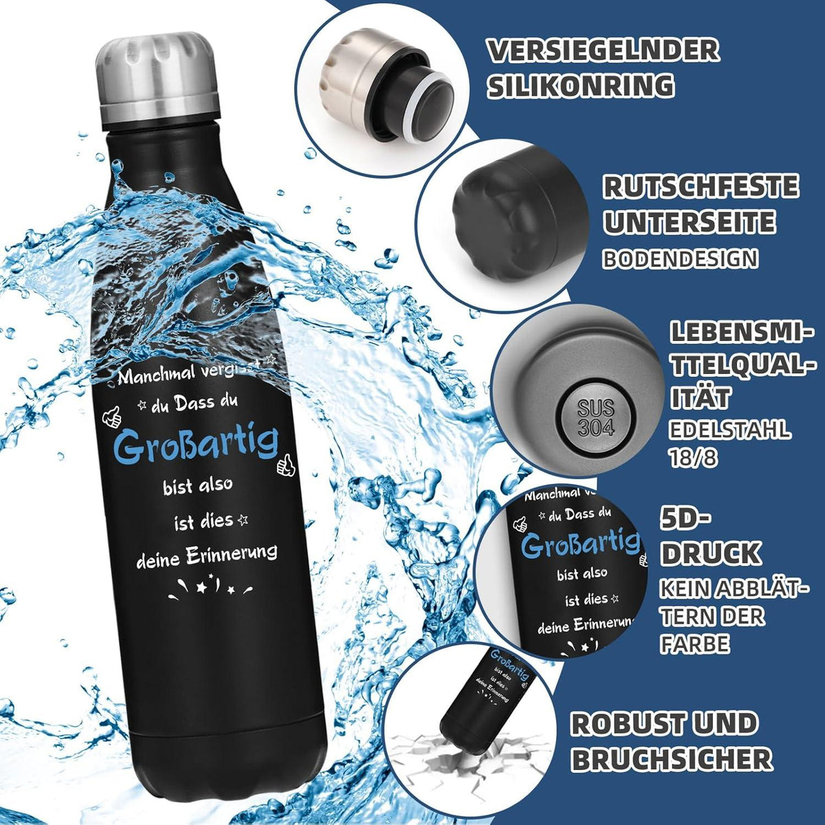 Valentinstag Geschenk Mann Kollegen Trinkflasche 500ml