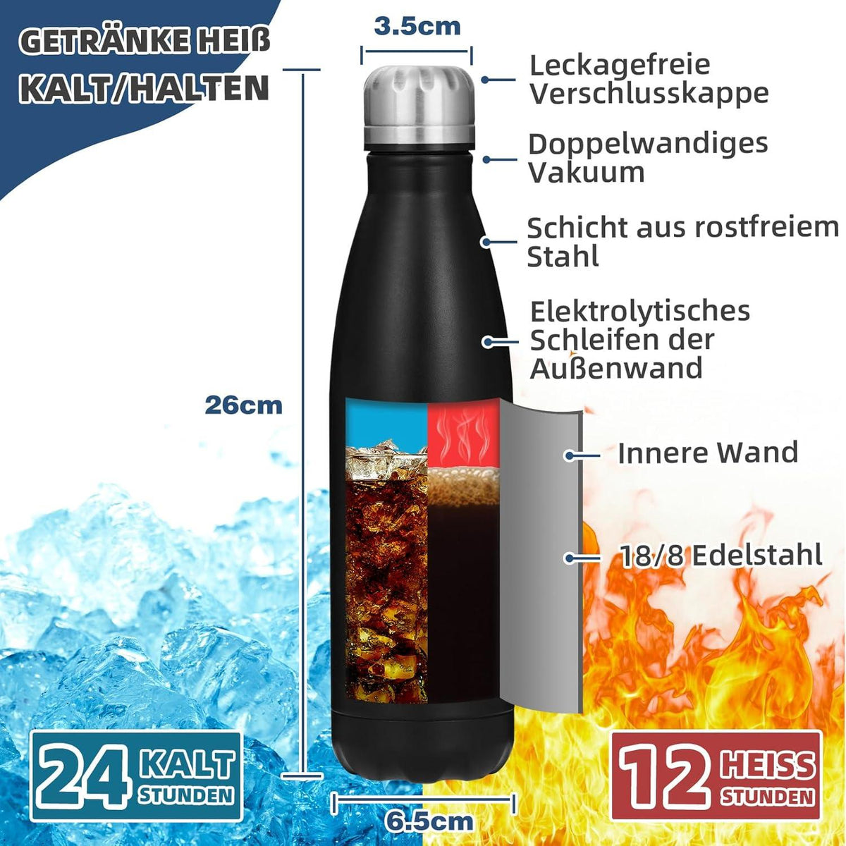 Isolierflasche 500ml für Mann | Valentinstag Geschenk Kollege