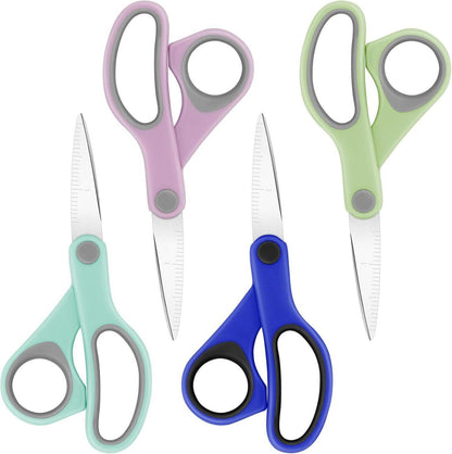 5er Pack Schulschere 5 Zoll scharfe Spitze für Kinder Schule