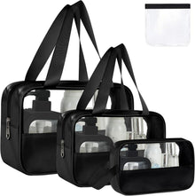 Transparente Reise Kosmetiktasche mit großem Reißverschluss