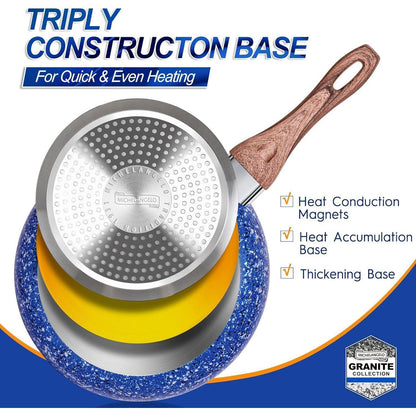 Bratpfanne mit Deckel 20cm Induktion Granit