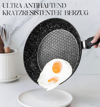 Bratpfanne mit Deckel 20cm Induktion Granit