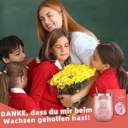 Abschiedsgeschenk Lehrerin Thermobecher Spruch Kindergarten