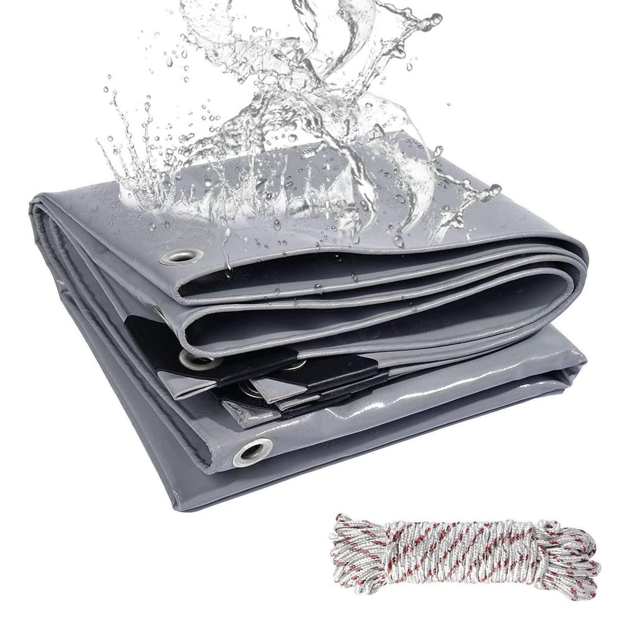 Wasserdichte Abdeckplane 3x5m – Robust & UV-Schutz Grau