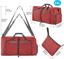 Faltbare Reisetasche 65L Sporttasche Damen Herren mit