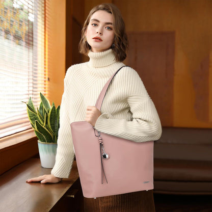 Elegante Damen Handtasche Shopper aus Kunstleder Patchwork-Design