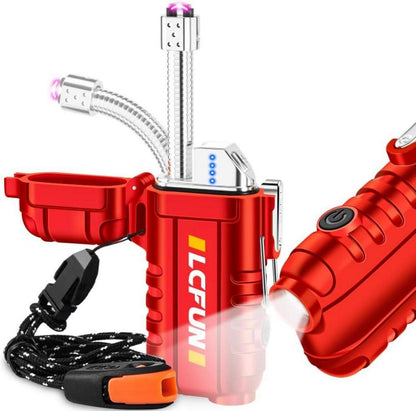 Elektrisches USB C Feuerzeug Flexibler Hals Winddicht LED-Anzeige